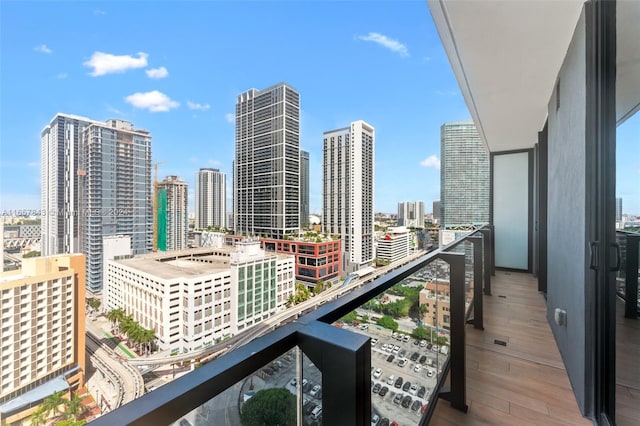 398 NE 5th St Unit 1419, Miami, FL 33132 - balcony featuring a view of skyline