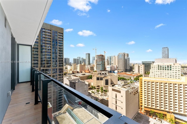 398 NE 5th St Unit 1419, Miami, FL 33132 - balcony with a skyline view