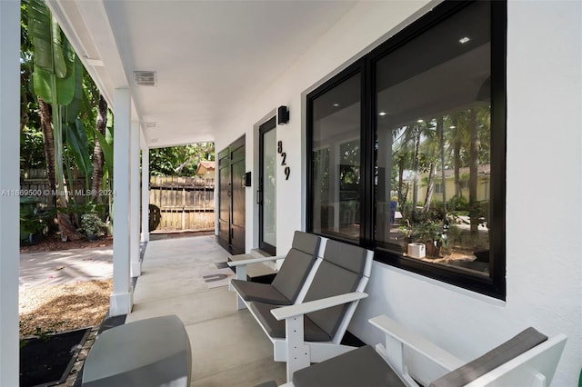 view of patio / terrace featuring a porch