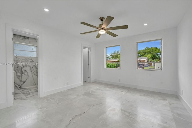 empty room with ceiling fan