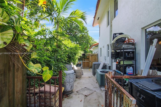 view of patio / terrace with central air condition unit