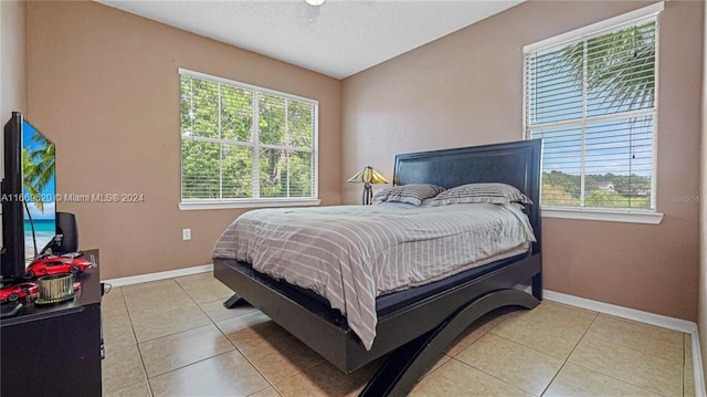 view of tiled bedroom