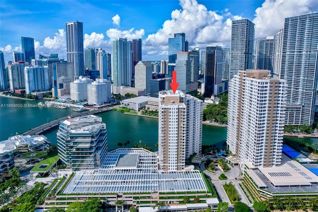 city view with a water view