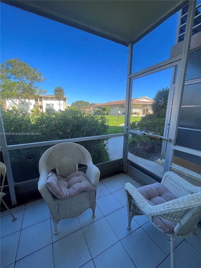 view of sunroom