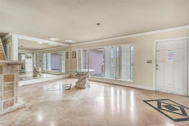 entryway with ornamental molding