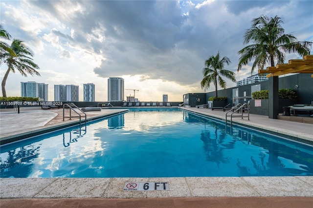 view of pool with a patio area