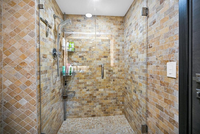 bathroom with an enclosed shower