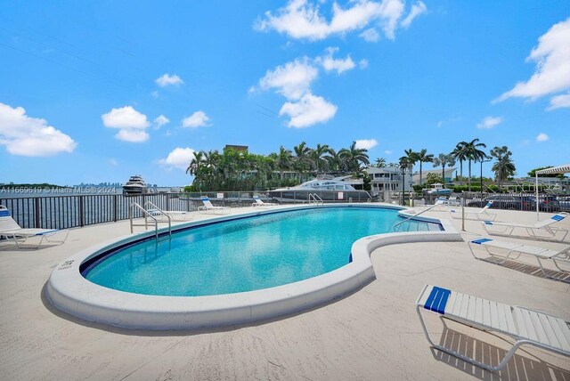 view of pool with a patio area