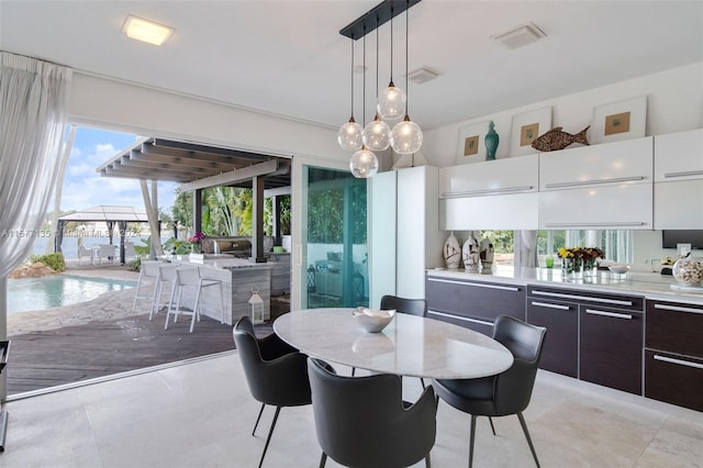 view of dining area