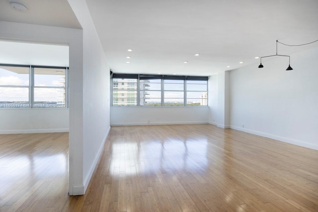 empty room featuring light hardwood / wood-style floors