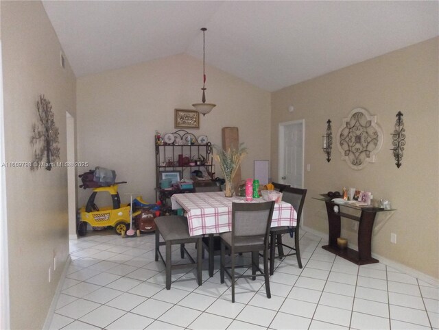 view of tiled living room