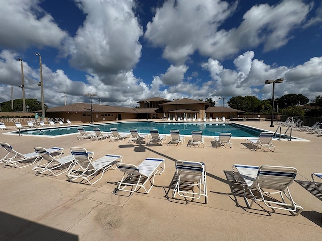 view of pool with a patio