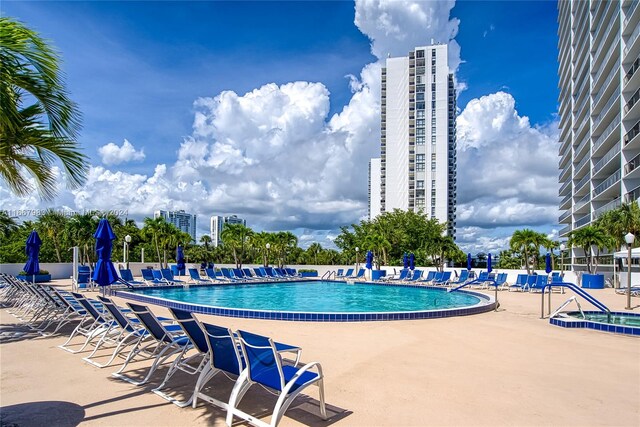 view of pool with a patio area