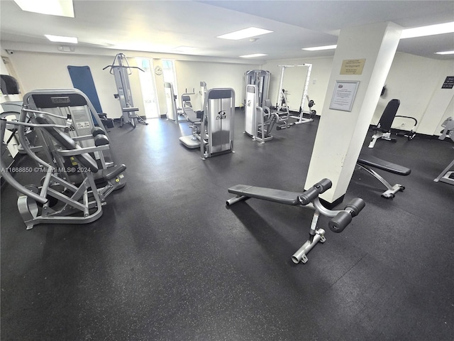 view of workout area