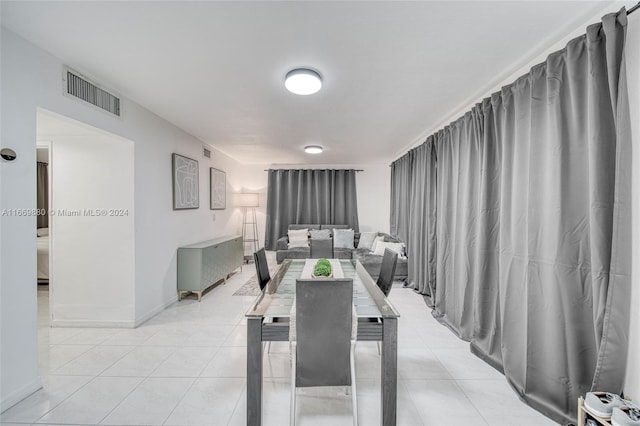 view of tiled dining room