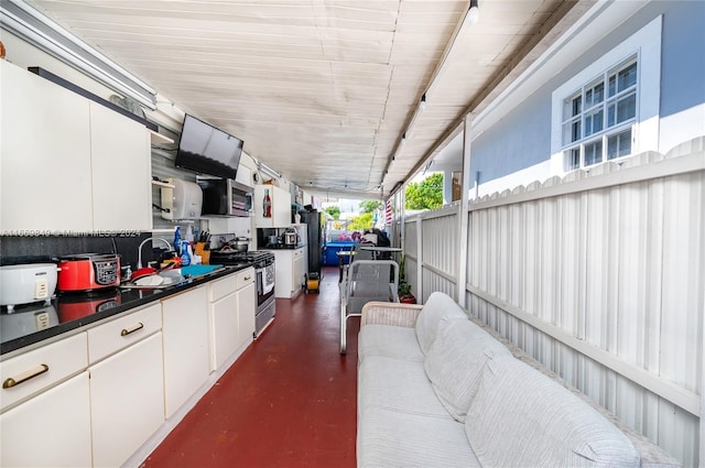 view of patio with sink