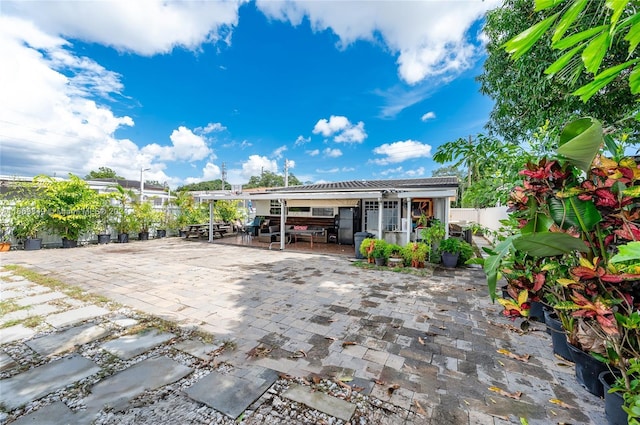 view of patio / terrace with a pergola