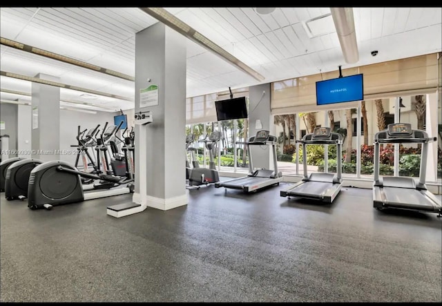 view of exercise room