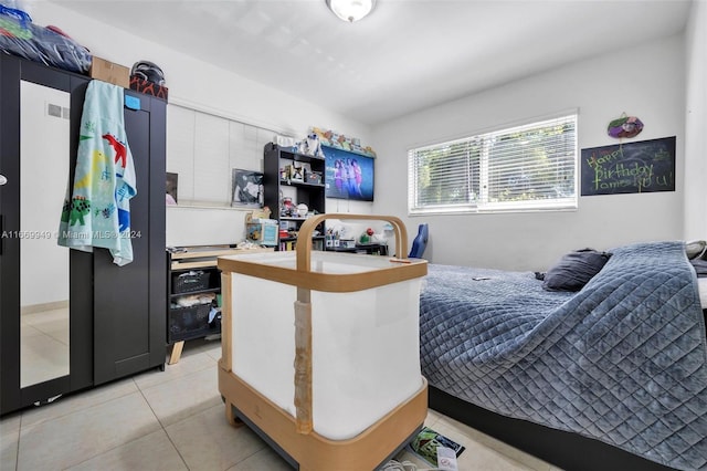 view of tiled bedroom