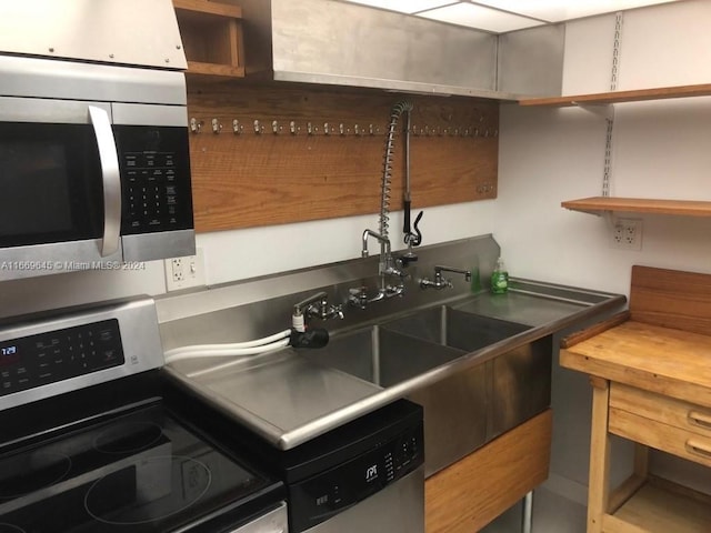 kitchen with stainless steel appliances