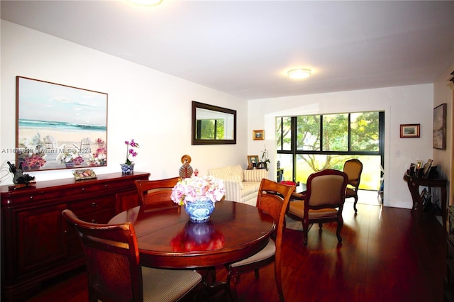 dining room featuring dark hardwood / wood-style floors