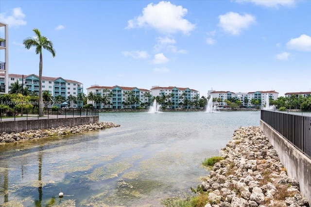 view of water feature