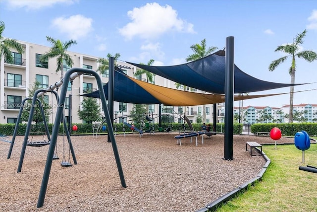 view of jungle gym