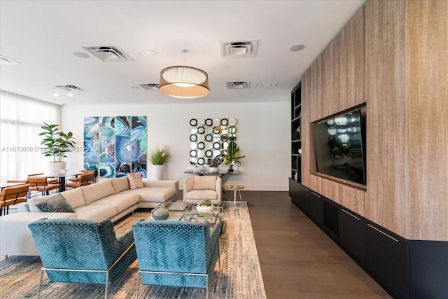 4636 NW 84th Ave Unit 47, Doral, FL 33166 - living room with visible vents and dark wood finished floors