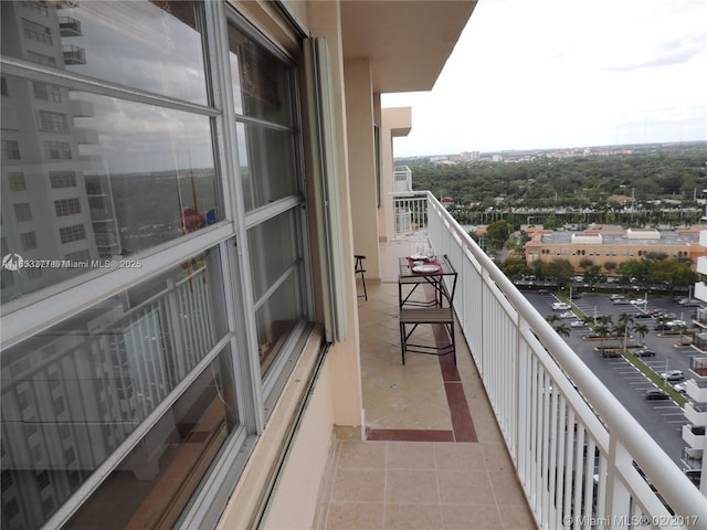 view of balcony