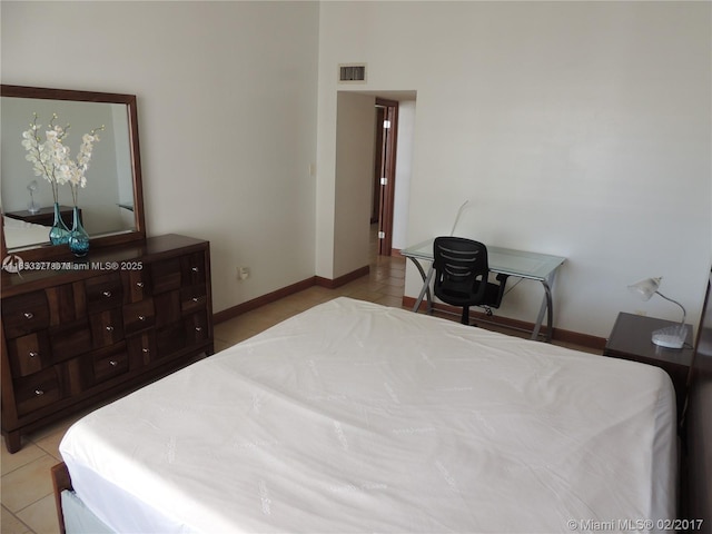 view of tiled bedroom