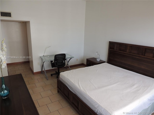 view of tiled bedroom