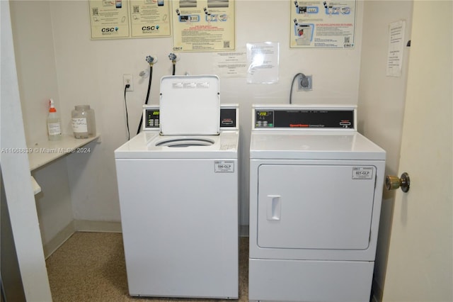 1050 93rd St Unit 7B, Bay Harbor Islands, FL 33154 - common laundry area with separate washer and dryer and baseboards