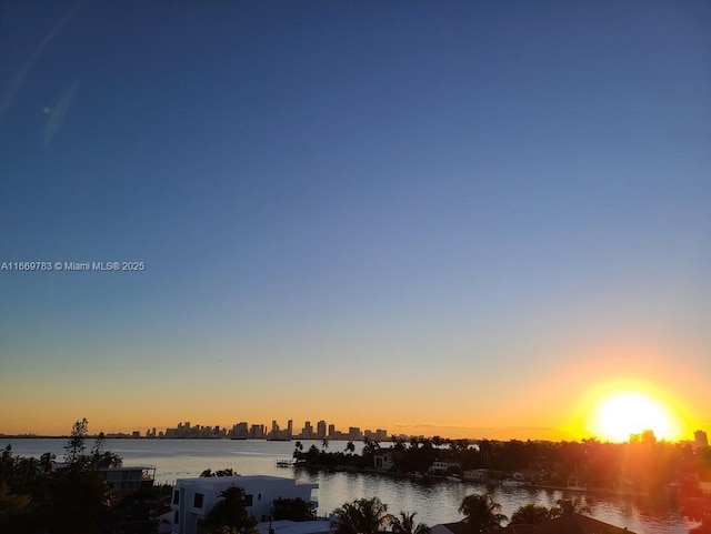 water view with a city view