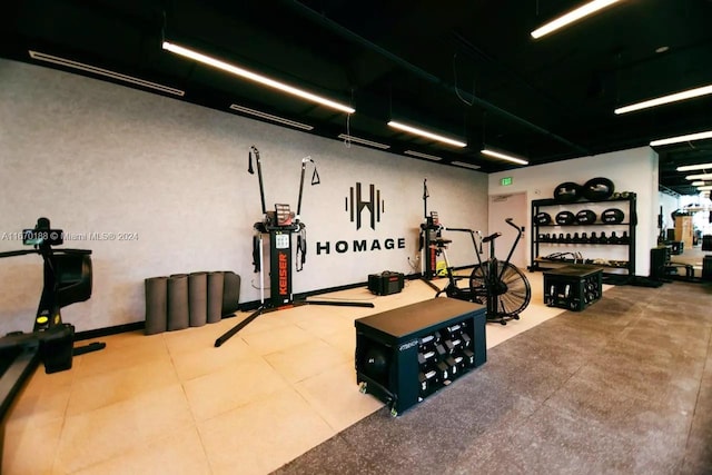 view of workout area