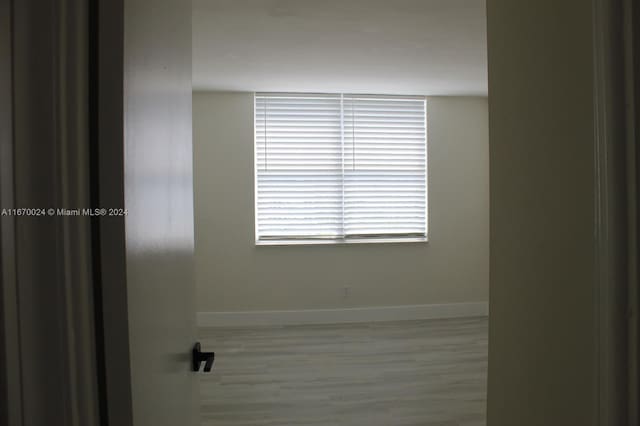 empty room featuring light wood-type flooring