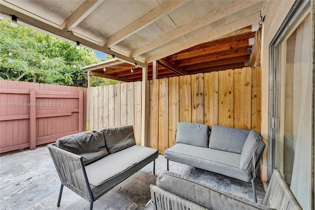 3660 SW 59th Ave Unit 1, Davie, FL 33314 - view of patio featuring fence and outdoor lounge area