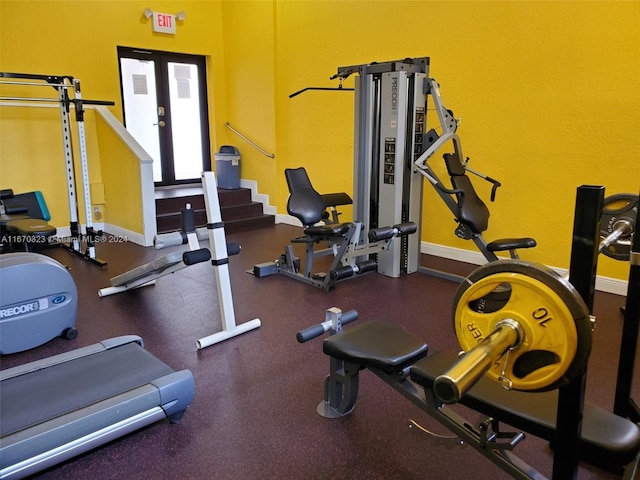 view of exercise room