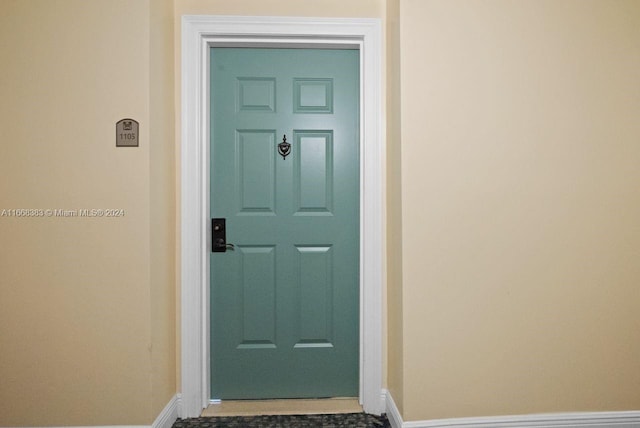 view of doorway to property