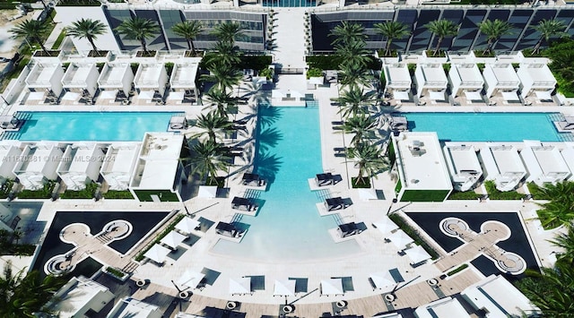 851 NE 1st Ave Unit 2200, Miami, FL 33132 - bird's eye view of a pool area