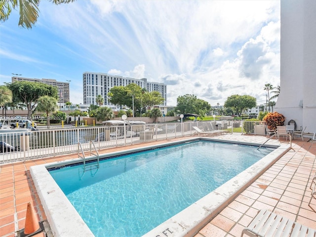 view of pool with a patio area