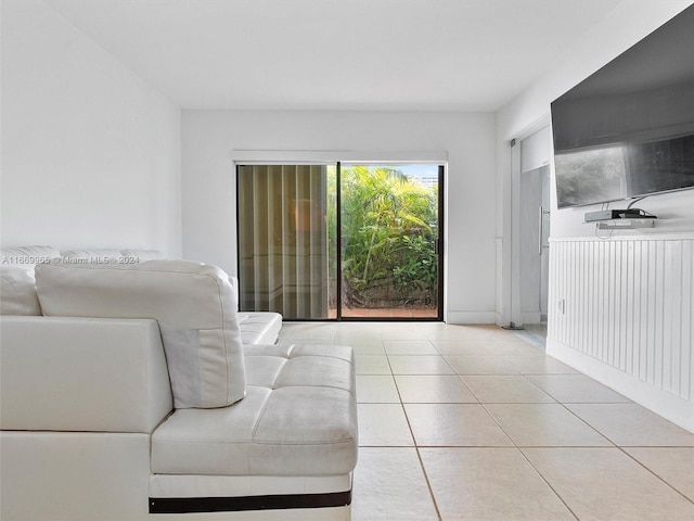 view of tiled living room