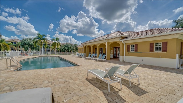 view of pool with a patio area