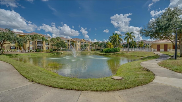 view of water feature