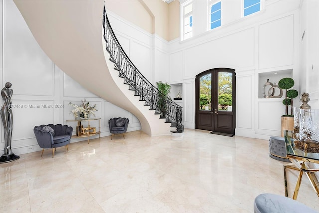 entrance foyer with a high ceiling