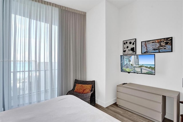 bedroom featuring hardwood / wood-style floors