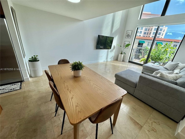 view of dining room