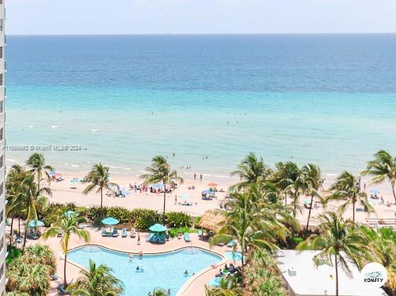 water view with a beach view