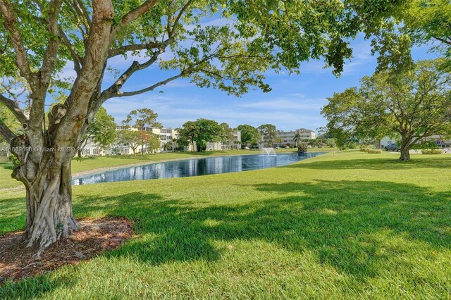 view of yard featuring a water view