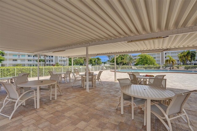 view of patio / terrace with a community pool