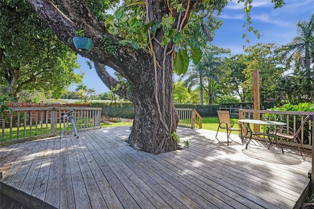 view of wooden terrace